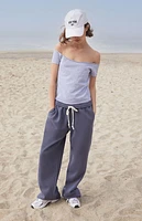 John Galt Gray Side Stripe Anastasia Sweatpants