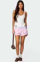 Edikted Baylee Contrast Striped Shorts