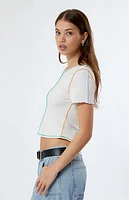 CIRCUS NY Kacey Gardenia Cropped T-Shirt