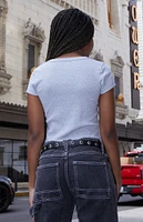 John Galt Gray Ashlyn Short Sleeve Top