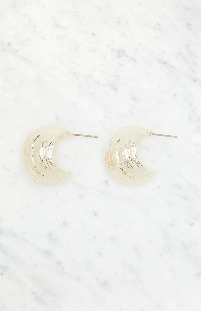 LA Hearts Chunky Round Hoop Earrings