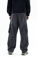 PacSun Black Wash Baggy Cargo Jeans