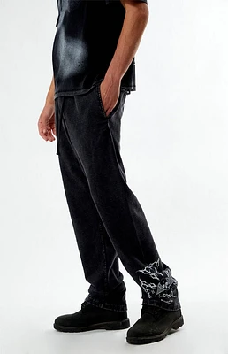 No Tomorrow x Civil Iron Skull Straight Leg Sweatpants