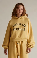 Fear of God Essentials Women's Amber Fleece Cropped Hoodie