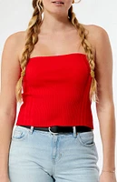 LA Hearts Longline Sweater Tube Top