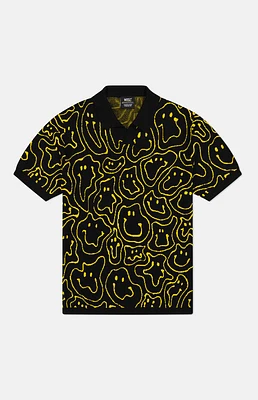 WeSC America Inc Warped Smiley Johnny Collar Pullover Shirt