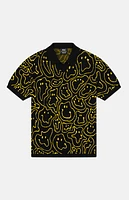 WeSC America Inc Warped Smiley Johnny Collar Pullover Shirt