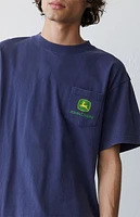 JOHN DEERE Blue Pocket T-Shirt