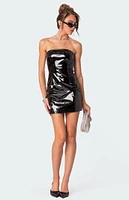 Edikted Villa Vinyl Mini Dress