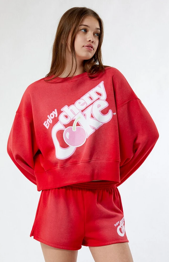 By PacSun Cherry Coke Boxy Crew Neck Sweatshirt