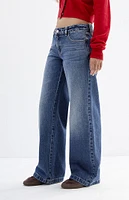 PacSun Casey Dark Indigo Seam Low Rise Baggy Jeans