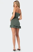 Edikted Terry Cloth Strapless Mini Dress