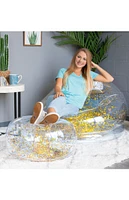 PoolCandy Air Candy Inflatable Gold Glitter Ottoman