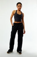 FABLETICS Active Cozy Fleece Wide Leg Cargo Sweatpants