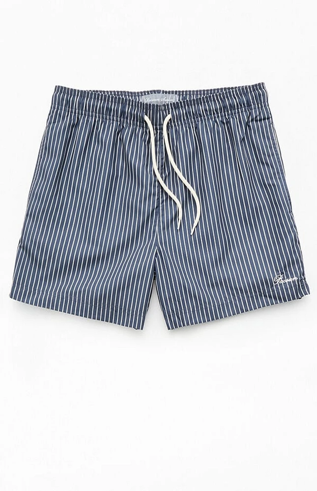 Pacsun Bailey Pinstripe 4.5" Swim Trunks