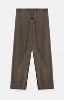 Fear of God Essentials Brown Textured Nylon Utility Pants