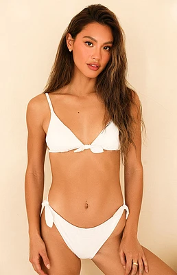 White Like A Virgin Triangle Bikini Top