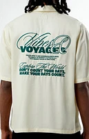Pacsun Vibes & Voyage Embroidered Oversized Resort Camp Shirt