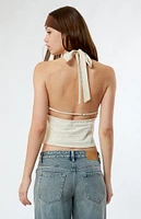 LA Hearts Linen Open Back Vest