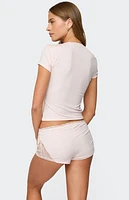 Edikted Arcadia Lacey V Neck Top