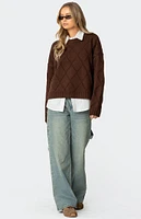 Edikted Cass Oversized Textured Knit Sweater