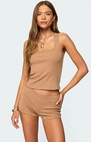 Edikted Hasel Grommet Ribbed Tank Top