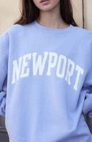 John Galt Light Blue Erica Newport Crew Neck Sweatshirt