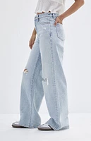 PacSun Jessie Light Indigo High Waisted Baggy Jeans