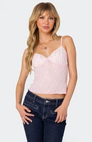 Edikted Angelina Sheer Lace Tank Top