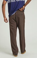 PacSun Brown Pinstripe Tony Baggy Track Pants