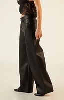 LA Hearts Faux Leather Wide Leg Pants