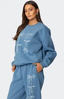 Edikted Bow Bliss Oversized Sweatshirt