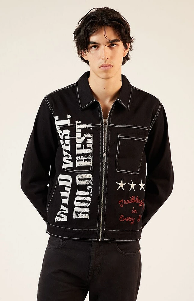 PacSun Black California Cowboy Gas Jacket