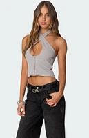 Edikted Reissa Criss Cross Halter Top