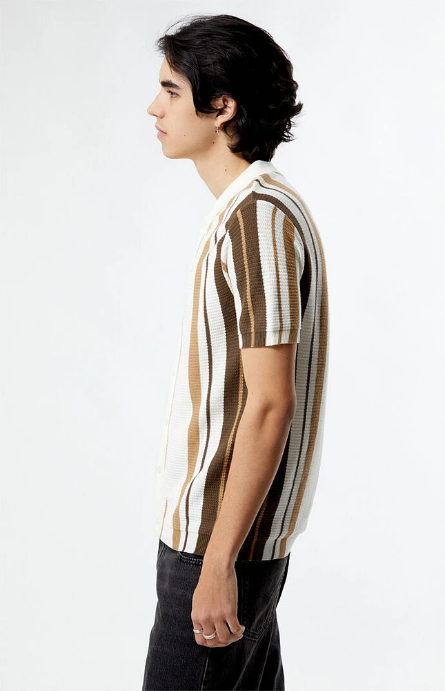 PacSun Tan Button Down Polo Shirt