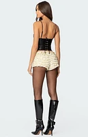 Edikted Studded Faux Leather Corset