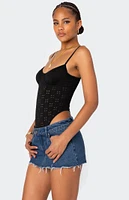 Edikted Raven Cupped Eyelet Bodysuit