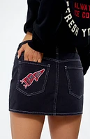 Coca-Cola By PacSun Mid Rise Cola Dream Denim Mini Skirt