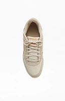 Women's Beige Classic Leather & Suede Sneakers