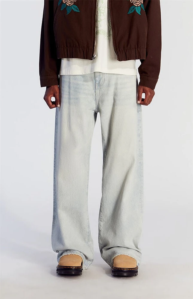Pacsun Light Indigo Wash Extreme Baggy Jeans