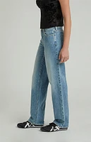 PacSun Jordyn Stretch Medium Indigo Low Rise Straight Leg Jeans