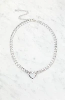 LA Hearts Heart Cuban Chain Necklace
