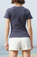 John Galt Dark Blue Jasmine T-Shirt