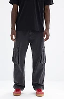 PacSun Black Wash Baggy Cargo Jeans