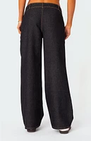 Western Low Rise Straight Leg Jeans