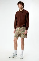 PacSun Tan Floral Tapestry Shorts