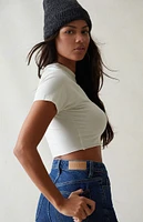 PacSun Eco Dark Blue Curve High Waisted Bootcut Jeans