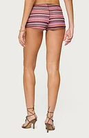 Edikted Zigzag Stripe Shorts