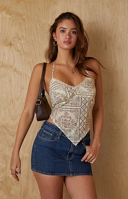 Your Favorite Ines Printed Handkerchief Top