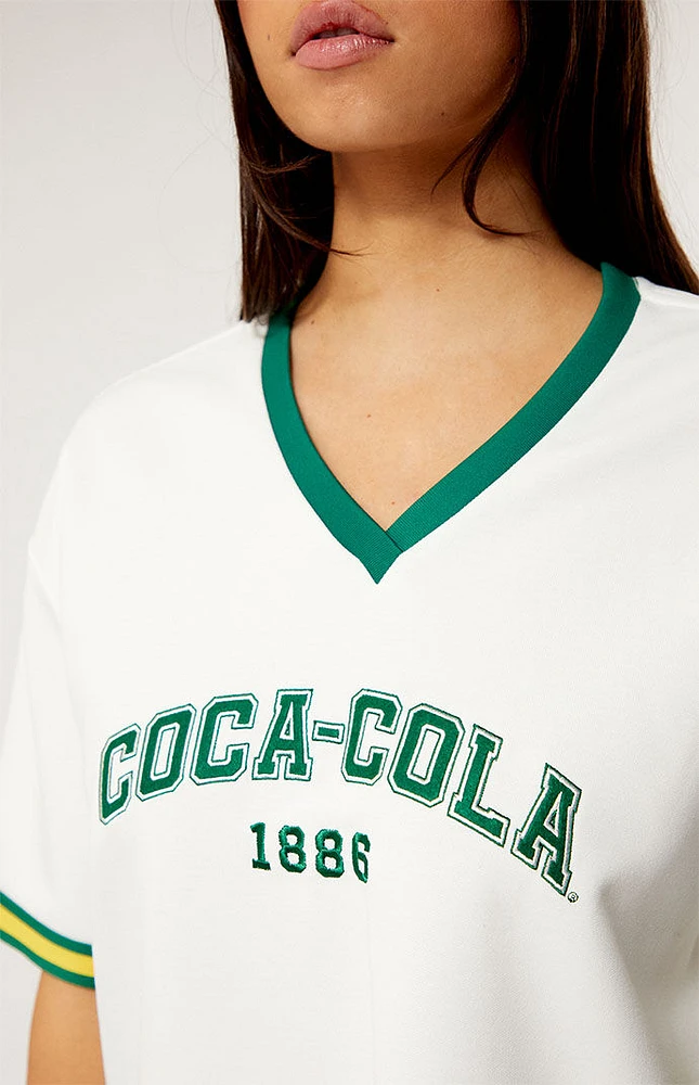 Coca-Cola By PacSun Track V-Neck T-Shirt